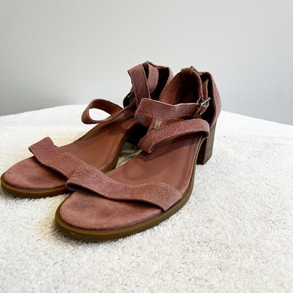 Koolaburra by UGG Pink Suede Heeled Sandal Women's 9 Eliani Strappy Ankle Strap - Picture 8 of 15